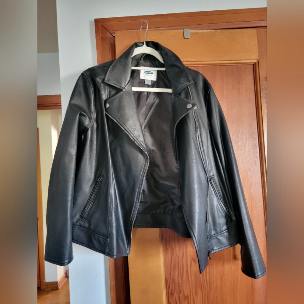 Old Navy Faux Leather Jacket size L